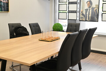 Modern design office interior without people.