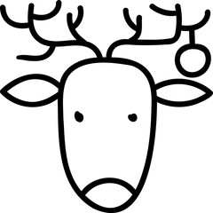 Isolated Christmas Reindeer Illustration