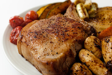 Donmahawk steak on white background