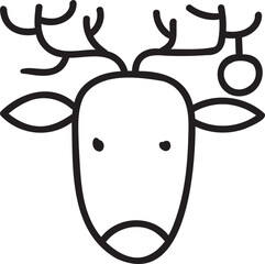 Isolated Christmas Reindeer Illustration