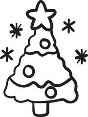 Decorated christmas trees Illustration