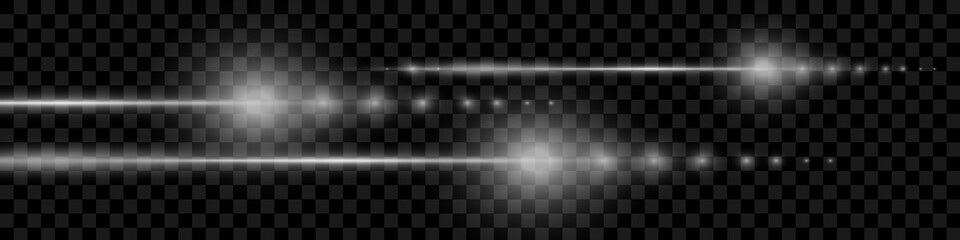 Silver line with light effects. Isolated on transparent background. Vector illustration, eps 10. © Hanna