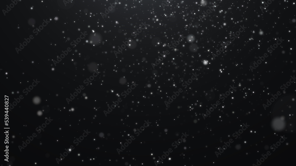 Aufkleber dust particles with bokeh effect. abstract magic background. 3d rendering.