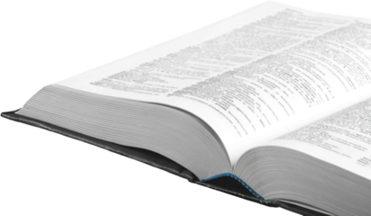 Holy bible book on white background