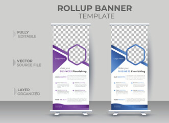 Rollup banner design ,creative corporate standee banner design for company promotion