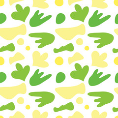 Abstract seamless pattern with nature shapes