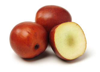 winter jujube on white background