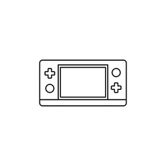 Portable video game icon in line style icon, isolated on white background