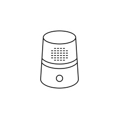 Smart speaker icon in line style icon, isolated on white background