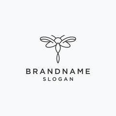 Dragonfly logo template vector illustration design