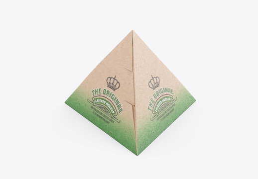 Pyramid Tea Box Mockup