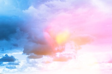 Amazing beautiful colored view with sky and clouds