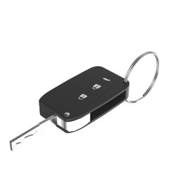 3d rendering illustration of a car key