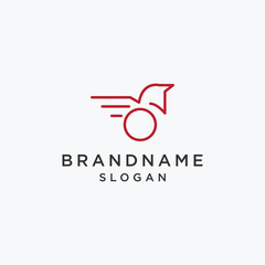 Pegasus logo template vector illustration design