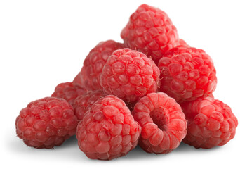 Sweet raspberries isolated on  background