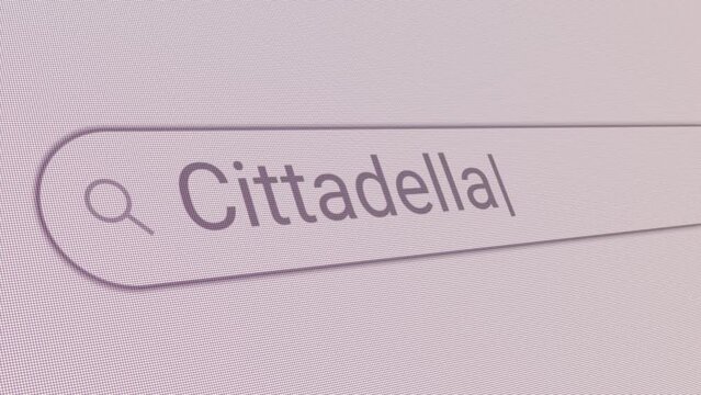 Search Bar Cittadella 
Close Up Single Line Typing Text Box Layout Web Database Browser Engine Concept