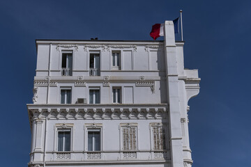 Belle Epoque architecture of Splendid Hotel Cannes (1871). Splendid Hotel is one of the first...