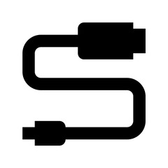 USB Cable Flat Vector Icon