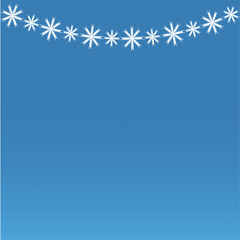 Fototapeta na wymiar Winter Background with a Garland of Snowflakes