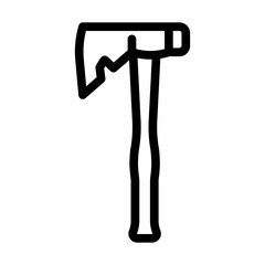 roofing axe blade line icon vector. roofing axe blade sign. isolated contour symbol black illustration