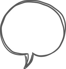 Hand drawn speech bubbles dialog shape