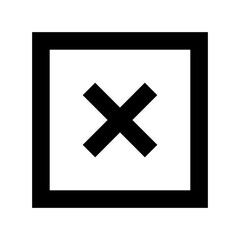 Obraz premium Cross Flat Vector Icon