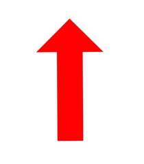 Red arrow up icon 