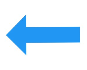 Blue left arrow icon 