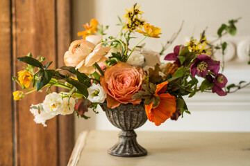 bouquet of roses in vase