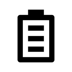Mobile Battery Flat Vector Icon