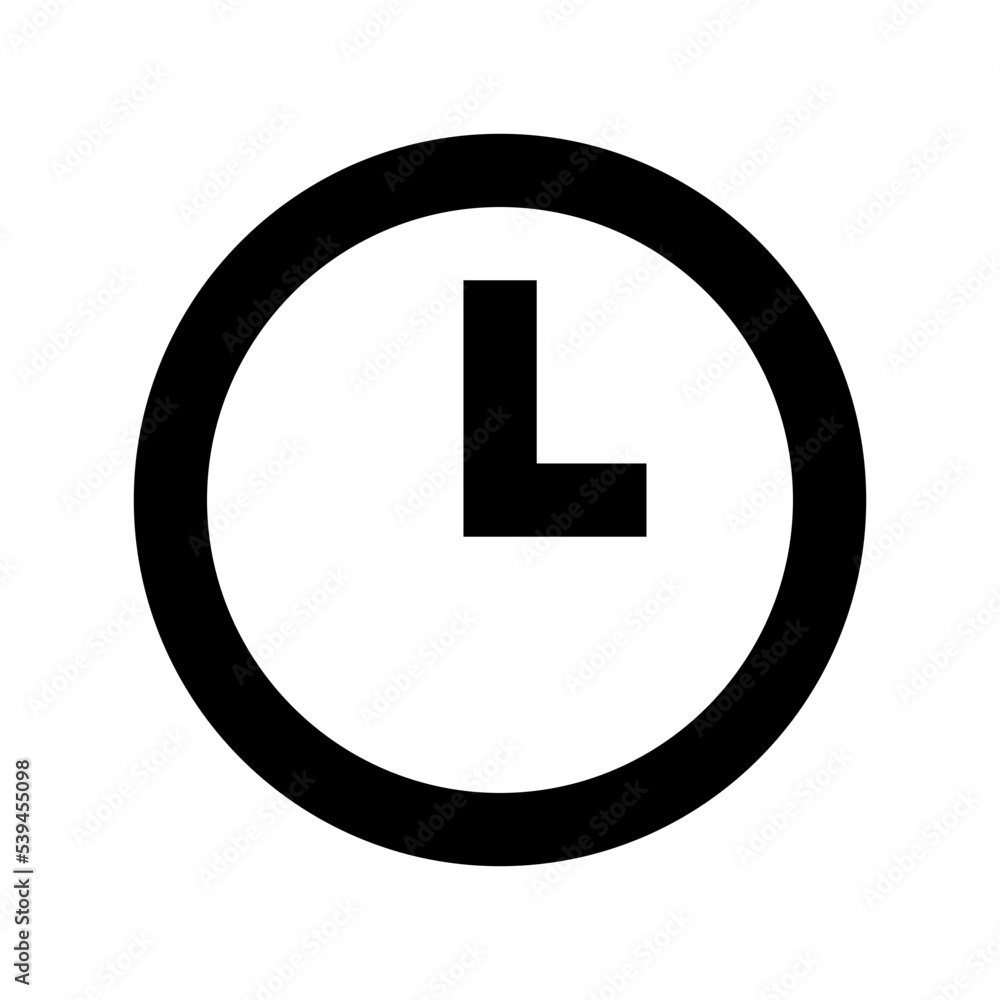 Poster clock flat vector icon