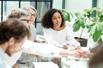 business colleagues work with financial data. close-up.