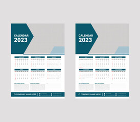 2023 wall calendar template, corporate calendar design template
