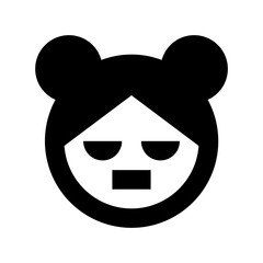 Bear Personification Flat Vector Icon