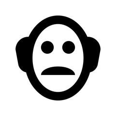 Monkey Personification Flat Vector Icon