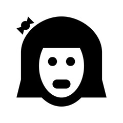 Little Girl Flat Vector Icon