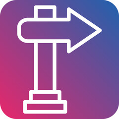 Signboard Right Icon Style