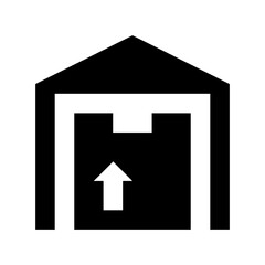 Warehouse Flat Vector Icon 