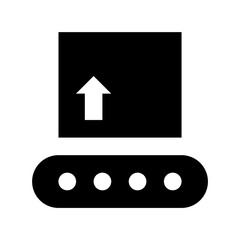 Conveyor Belt Flat Vector Icon 