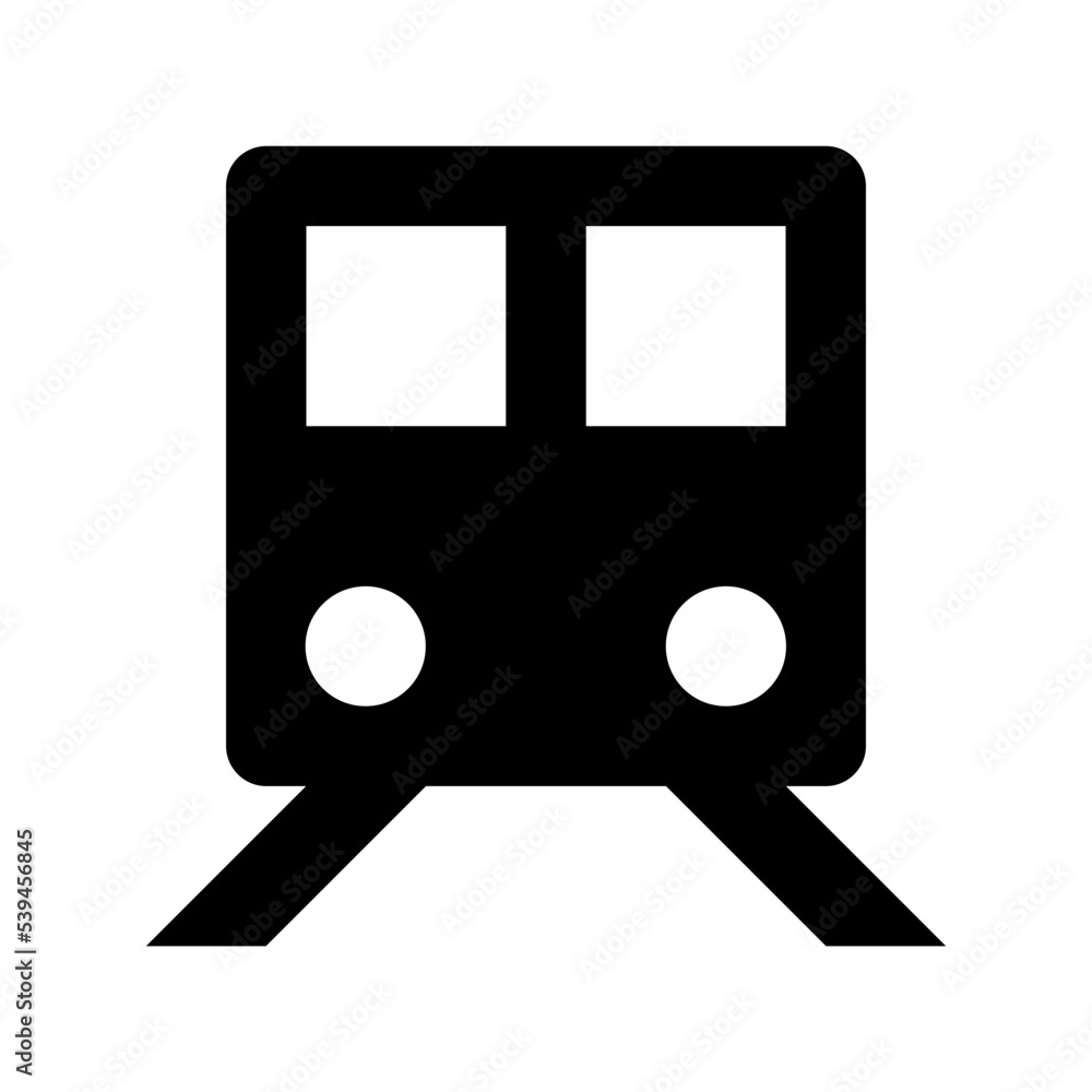 Canvas Prints Cargo Train Flat Vector Icon 