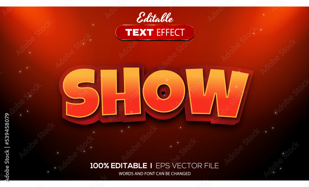 Poster 3d show text effect - editable text effect