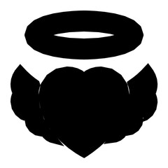 Heart Sign Bird Flat Vector Icon