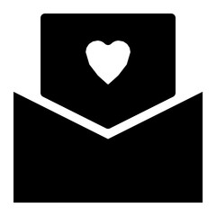 Love Letter Flat Vector Icon