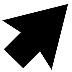 Up Right Arrow Flat Vector Icon 