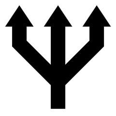 Arrow Fork Vector Icon 