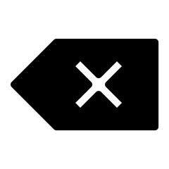 Backspace Key Vector Icon 