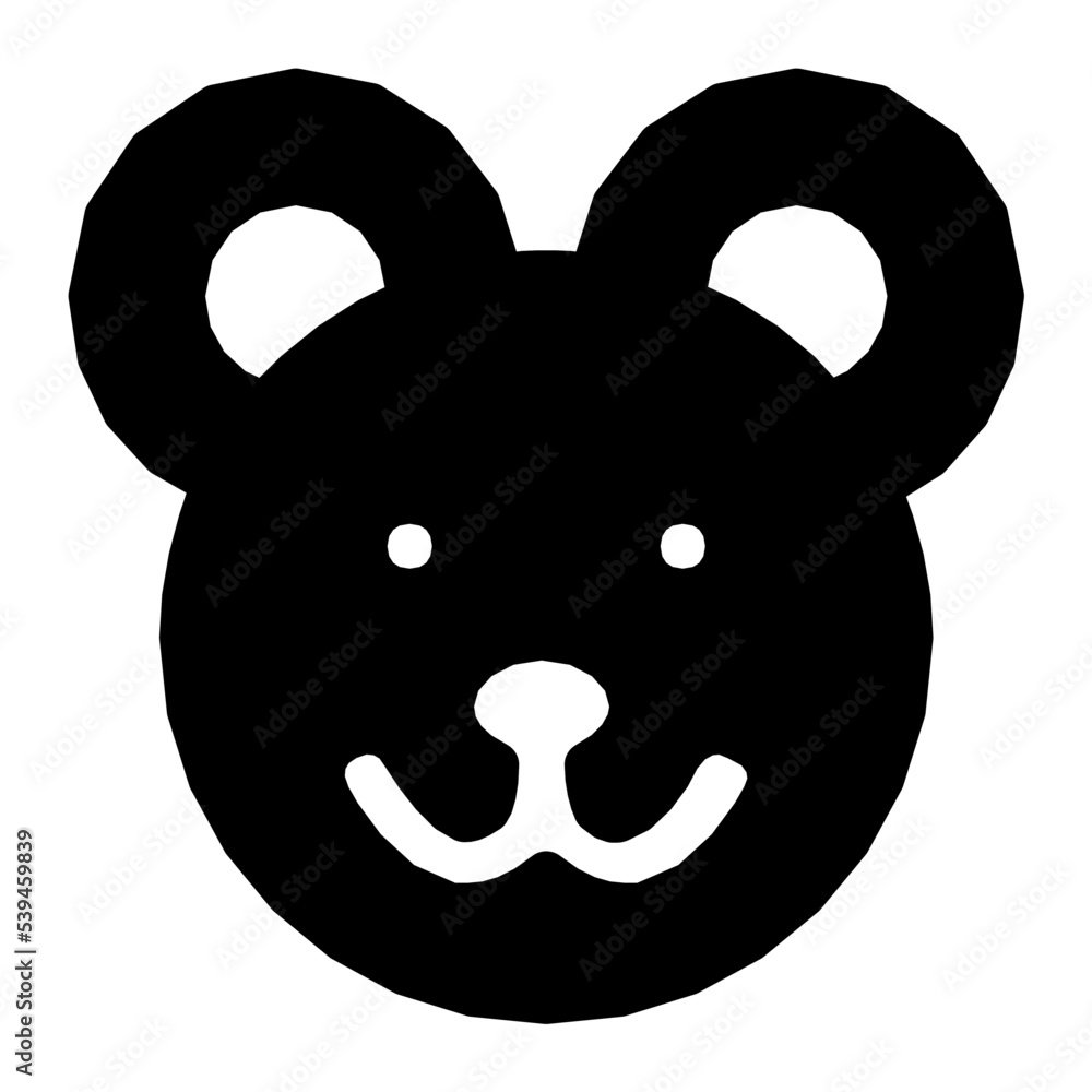 Wall mural bear flat vector icon