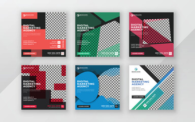 Modern business social media web banner flyer instagram post marketing ad design template