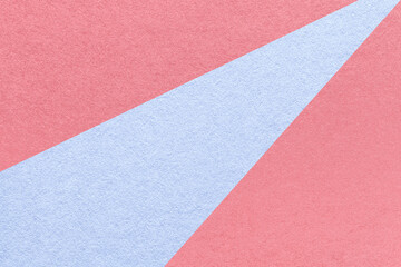 Fototapeta premium Old craft blue, very peri and pink color paper background, macro. Vintage abstract rose cardboard