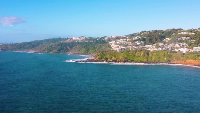 Aerial view of Coolum Beach, Sunshine Coast, Queensland, Australia